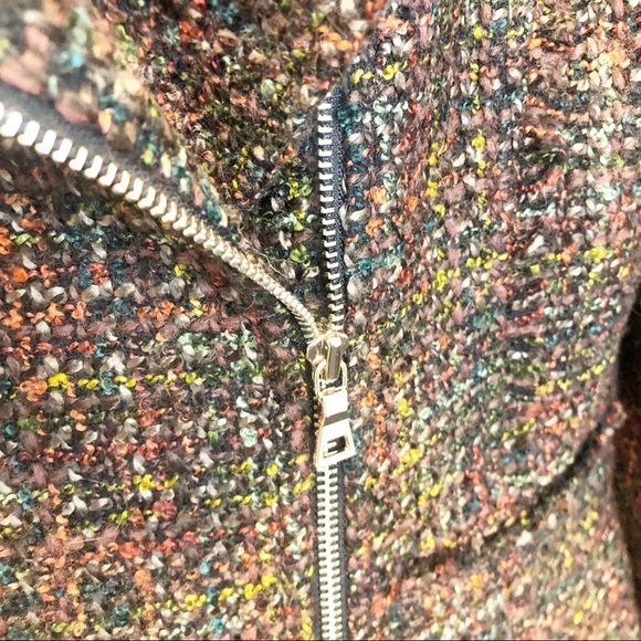 Ann Taylor Fringe Tweed Moto Jacket Size 6 NWT - Picture 8 of 8